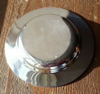 Christofle Silver Plated Wine Bottle Coaster Tray Dish Plate 6.  5 