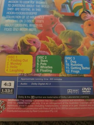RARE - ABC For Kids - Jim Henson ' s The Hoobs Volume 1 - DVD 2012 - Region 4 3