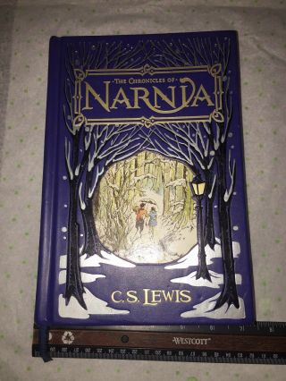 C.  S.  Lewis The Chronicles Of Narnia Barnes & Noble Leather Rare Damage