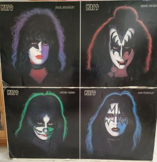 Kiss Solo Albums Promo Poster Oversized 48 " X 48 " Rare