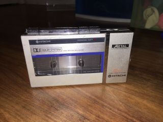 Vintage Japan 1980s Hitachi Cp - 2ex Walkman Personal Cassette Player (rare)