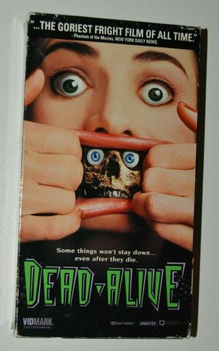 Vintage Dead Alive Horror Film Vidmark Rare Scarce Unrated 1993