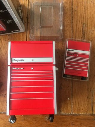 Rare Snap - On Racing Die Cast Coin Bank Tool Box 1/8 Scale & Tape Measure