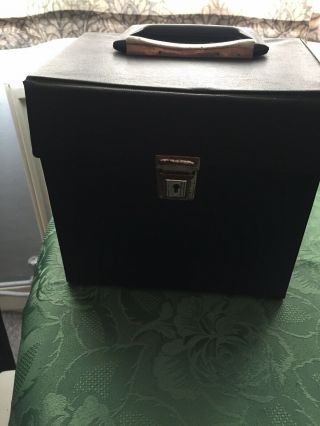 Rare 1960s Vintage 7 “ Inch Black Record Carry Case.