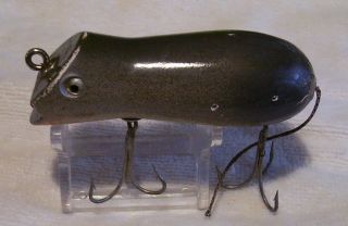 Vintage Shakespeare Swimming Mouse Wood Lure 9/13/19/19pot Grey