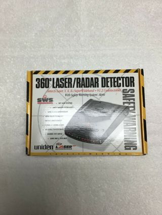 Uniden 360 Laser/redar Detector.  Rarely And Great.  On 11/3/19.