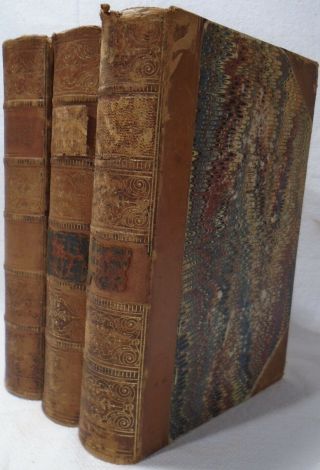 Charlotte Bronte Jane Eyre Three Volumes Leather 1857 Vintage Fine Binding Rare