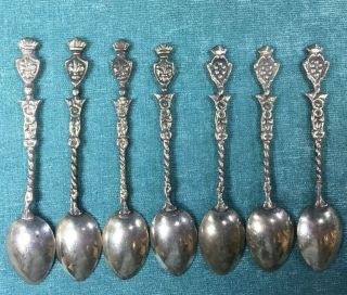 Silver Plate Demitasse Spoons Set of 7 Made in Italy (MRB) 3