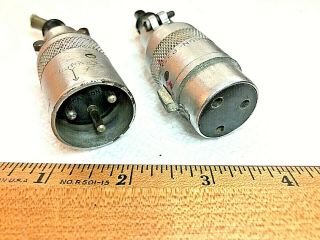 Rare Vintage Cannon P3 - Cg - 12s & P3 - Cg - 11s Microphone Connector - Audio