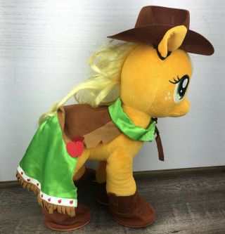My Little Pony Build A Bear Yellow Bab Applejack W/ Cape & Hat Rare Read