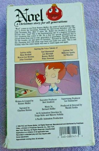 NOEL - A Christmas story for all generations - VHS Rare 1992 Charlton Heston 3