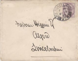 1899 Qv Rare Winton Castle Pencaitland East Lothian Cover With A 1d Lilac Stamp