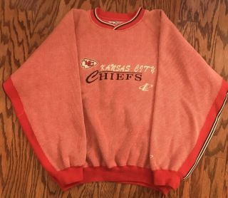 Vintage 90s Legends Athletic Kansas City Chiefs Crewneck Sweatshirt VTG L Rare 3