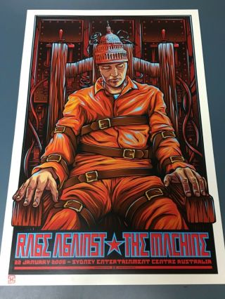 Rage Against The Machine 2008 Concert Poster Ken Taylor Ltd Edition And Rare