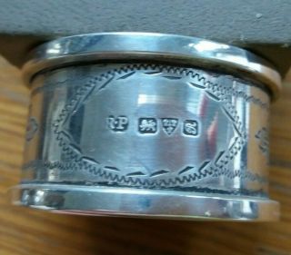 Chester Hallmarked 2 Solid Silver Napkin Rings Date 1917 31 G