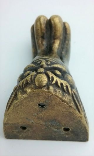 4 x Antique Brass Jewelry Chest Wood Box Decorative Feet Leg Corner Protector 3
