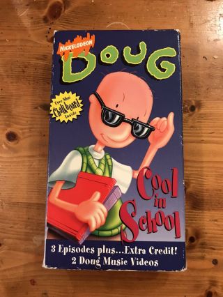 Nickelodeon Doug Vhs Cool In School Vhs Rare Great