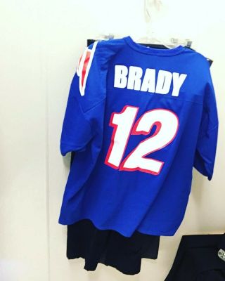Tom Brady Throwback Jersey England Patriots Large 90s Nfl Rare Royal 2xl