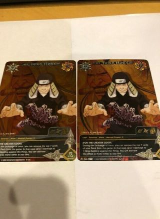 (2) Naruto Cards Tcg Ccg The Third Hokage 6/4 Rare