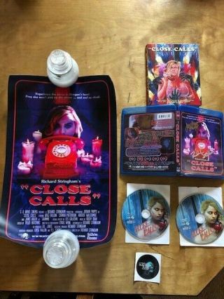 Close Call Blu Ray/dvd Rare Slipcover Release Signed X2 Poster Obscure Horror