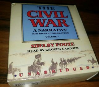 The Civil War A Narrative Shelby Foote Vol.  3 Audiobook Unabridged 38 Cds Rare