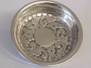 A Lovely Antique English Solid Sterling Silver Pin Ring Dish - Birmingham C1907