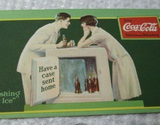 Very RARE Vintage 1920 ' s Coca Cola Ink Blotter LOOK 2