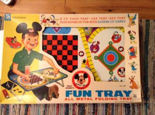 Rare 1950s Mickey Mouse Club Games Tray Pressman Toy Co.