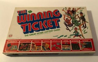 Vintage And Rare " The Winning Ticket " Board Game By Ideal - 1977 - 100 Complete