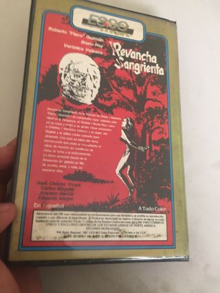 REVANCHA SANGRIENTA VHS FLACO GUZMAN MEGA RARE MEXICAN CULT ACTION BIG BOX 2