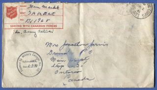 W786 - 1941 Canada Newfoundland Censored Cover Rare Postal Corps No.  1,  2nd Day