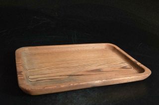 U4610: Japanese Cedars Wooden Tray/plate Senchabon Tea Ceremony