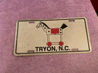 Rare Tryon Nc License Plate Tag North Carolina Tryon Horse Racing Links
