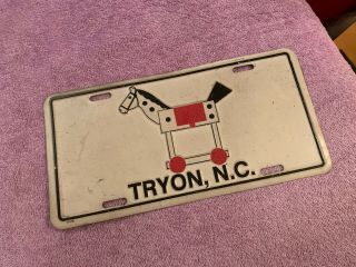 RARE TRYON NC License Plate Tag NORTH CAROLINA TRYON HORSE RACING LINKS 2
