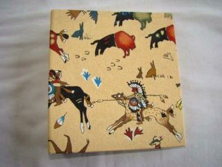 Vintage Western Cowboy & Indian Themed 30 - Page Photo Album,