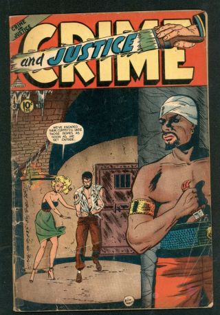 Crime And Justice Comics 13 Charlton 1953 Lou Morales Rare Vintage Golden Age