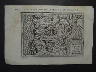 1618 Bertius Atlas Hondius Map Northern Ireland Ulster Ultonie Irlande Hibernia