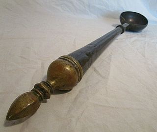 Antique Very Early Hand Forged Collectable Copper & Brass Ladle C1700