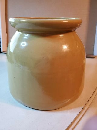 Rare Vintage Yellow Ware Kitchen Stoneware Crock