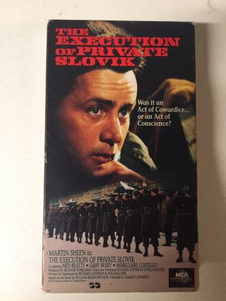 The Execution Of Private Slovik (vhs,  1991) Rare Drama Martin Sheen