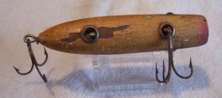 VINTAGE WOOD SOUTH BEND BASS ORENO LURE 6/018/19POTS OLD RAINBOW 3