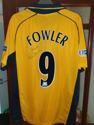 Robbie Fowler Signed Liverpool 2001 Fa Cup Final Shirt Bnwt Rare Proof