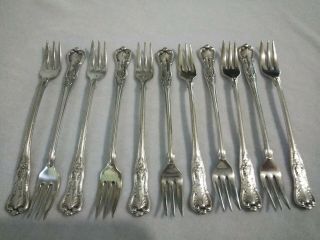 1835 R.  Wallace Silverplate 11 Cocktail Forks