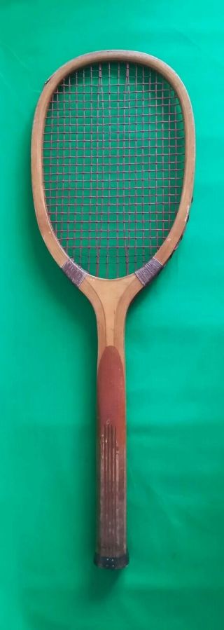 Very rare antique SLAZENGERS OVERSEAS tennis racket 1914 2