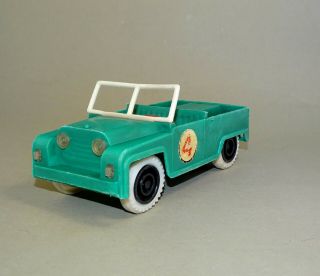Rare Vintage Bulgarian Plastic Friction Land Rover Toy Car 1970s