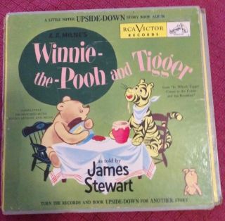 Rare Winnie The Pooh No.  1 Upside Down Album Book Set.  1928 - Rca Victor Stewart