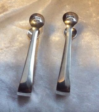 Set Of 2 Antique 1917 Solid Silver Cocktail / Ice / Sugar Tongs.