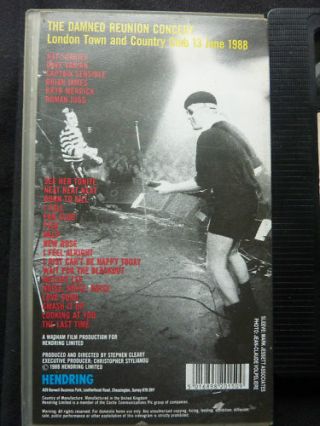 THE DAMNED FINAL DAMNATION ULTRA RARE VHS VIDEO PUNK 2
