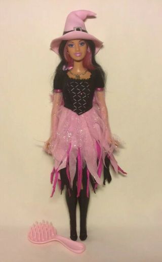 2008 Mattel Barbie Halloween Witch Doll Complete,  Costume Outfit
