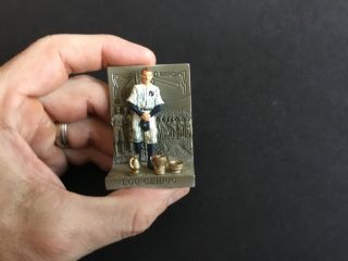 Rare 1996 Lou Gehrig " Luckiest Man " Longton Crown Pewter Micro Figure